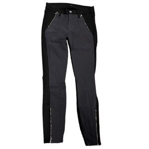 7FAM Colorblock Zipper Detail Jeans